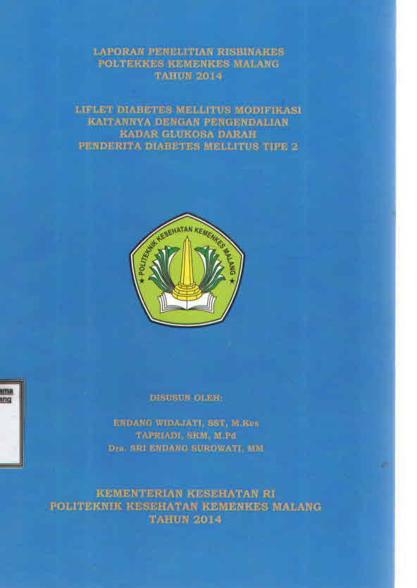 Cover LIFLETDIABETES MELLITUS MODIFIKASI KAITANNYA DENGAN PENGENDALIAN KADAR GLUKOSA DARAH PENDERITA DIABETES MELLITUS TIPE 2