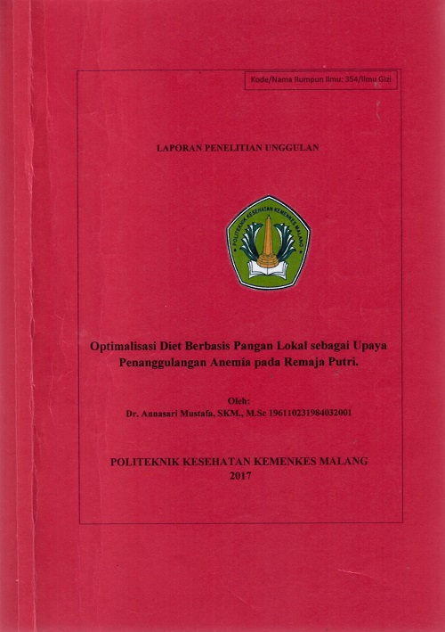Cover OPTIMALISASI DIET BERBASIS PANGAN LOKAL SEBAGAI UPAYA PENANGGULANGAN ANEMIA PADA REMAJA PUTRI