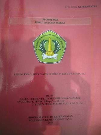 Cover RESPON PSIKOLOGIS PASIEN STROKE DI RSUD DR. SOEDOMO