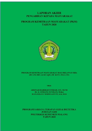 Cover Program Kemitraan Masyarakat Bagi Relawan RBA (RUANG BELAJAR AQIL) Di Kota Malang