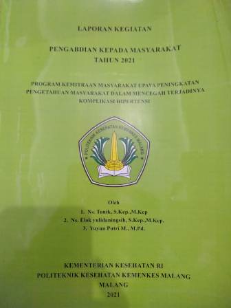 Cover PROGRAM KEMITRAAN MASYARAKAT UPAYA PENINGKATAN PENGETAHUAN MASYARAKAT DALAM MENCEGAH TERJADINYA KOMPLIKASI HIPERTENSI