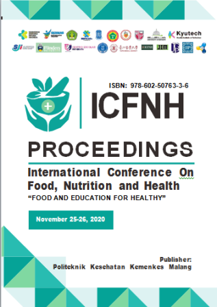 Cover PROCEEDING BOOK OF INTERNATIONAL CONFERENCE ON FOOD, NUTRITION AND HEALTH “FOOD AND EDUCATION FOR HEALTHY”