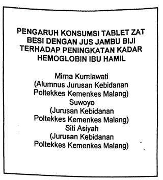 Cover Pengaruh Konsumsi Tablet Fe
