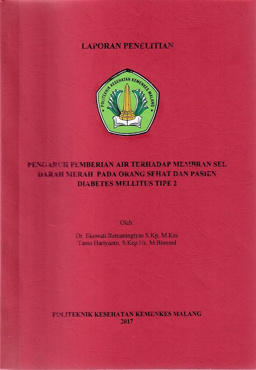 Cover PENGARUH PEMBERIAN AIR TERHADAP MEMBRAN SEL DARAH MERAH PADA ORANG SEHAT DAN PASIEN DIABETES MELLITUS TIPE 2