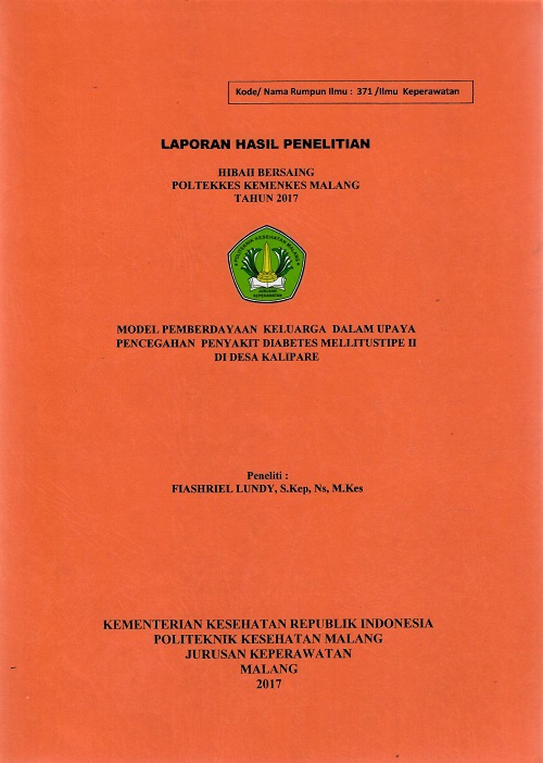 Cover Model Pemberdayaan Keluarga Dalam Upaya Pencegahan Penyakit Diabetes Mellitus Tipe II Di Desa Kalipare