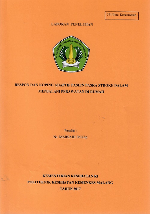 Cover RESPON DAN KOPING ADAPTIF PASIEN PASKA STROKE DALAM MENJALANI PERAWATAN DI RUMAH