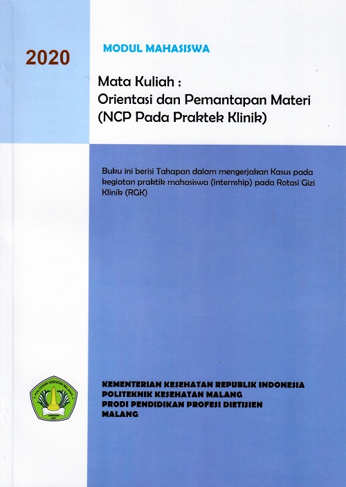Cover Modul Mahasiswa Mata Kuliah : Orientasi Dan Pemantapan Materi (NCP Pada Praktek Klinik)