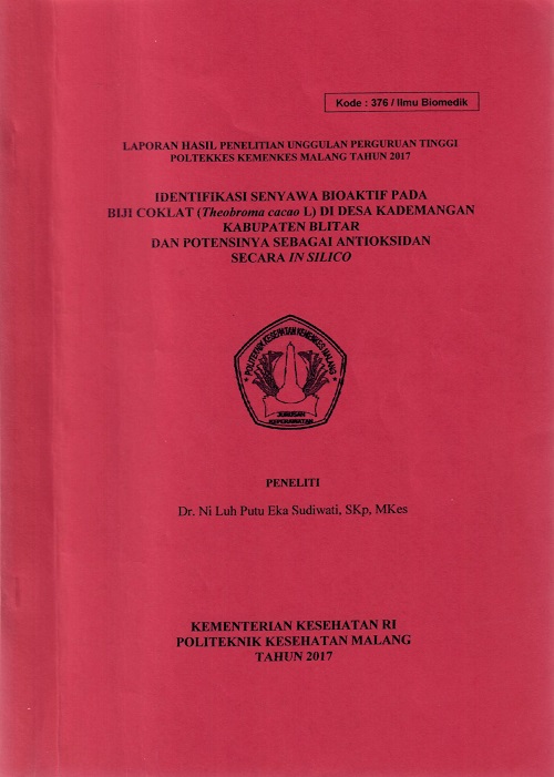 Cover IDENTIFIKASI SENYAWA BIOAKTIF PADA BIJI COKLAT [Theobroma cacao L] DI DESA KADEMANGAN KABUPATEN BLITAR DAN POTENSINYA SEBAGAI ANTIOKSIDAN SECARA IN SILICO