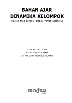Cover BAHAN AJAR DINAMIKA KELOMPOK Program Studi Sarjana Terapan Promosi Kesehatan