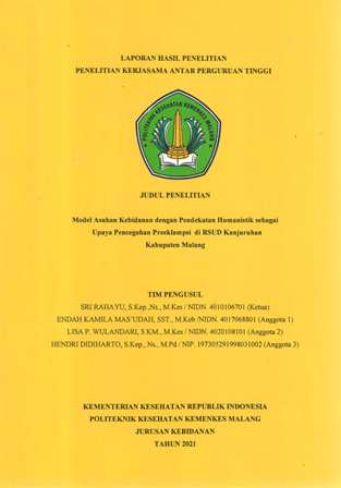 Cover Model Asuhan Kebidanan dengan Pendekatan Humanistik sebagai Upaya Pencegahan Preeklampsi di RSUD Kanjuruhan Kabupaten Malang