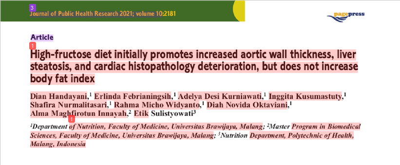 Cover Similitary High-fructose diet initially promotes increased aortic wall thickness, liver steatosis, and cardiac histopathology deterioration, but does not increase body fat index