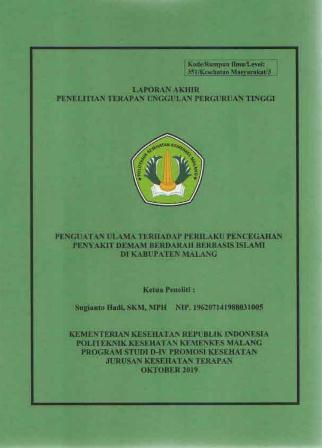 Cover PENGUAT ULAMA TERHADAP PERILAKU PENCEGAHAN PENYAKIT DEMAM BERDARAH BERBASIS ISLAMI DI KABUPATEN MALANG