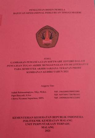 Cover GAMBARAN PEMANFAATAN SOFTWARE ZOTERO DALAM PENULISAN TUGAS AKHIR MENGGUNAKAN STUDI LITERATUR PADA SEMESTER AKHIR SARJANA TERAPAN PRODI KEBIDANAN KEDIRI TAHUN 2021