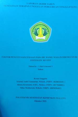 Cover FAKTOR PENCETUS KECEMASAN PADA IBU HAMIL MASA PANDEMI COVID 19 SYSTEMATIC REVIEW