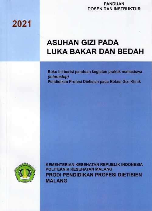 Cover Panduan Dosen dan Instruktur Asuhan Gizi Pada Luka Bakar Dan Bedah