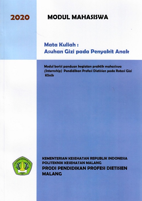 Cover Modul Mahasiswa Mata Kuliah : Asuhan Gizi Pada Penyakit Anak