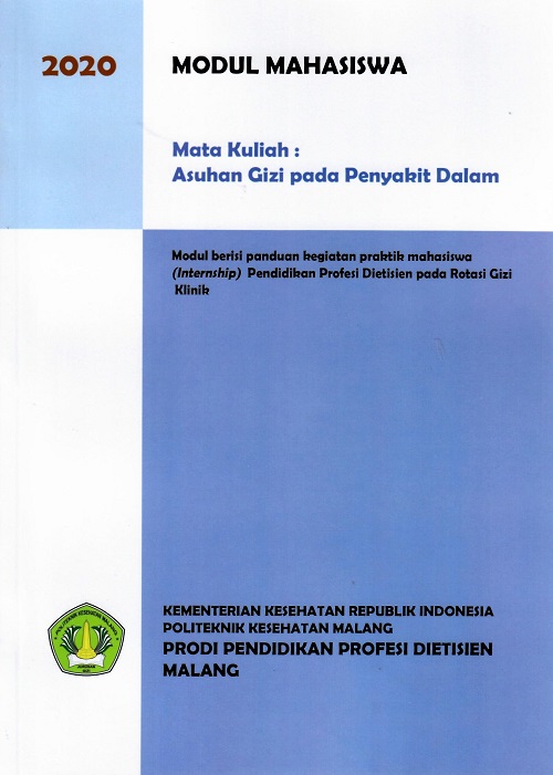 Cover Modul Mahasiswa Mata Kuliah : Asuhan Gizi Pada Penyakit Dalam