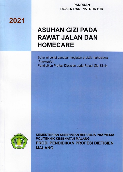 Cover Panduan Dosen dan Instruktur Asuhan Gizi Pada Rawat Jalan Dan Home Care