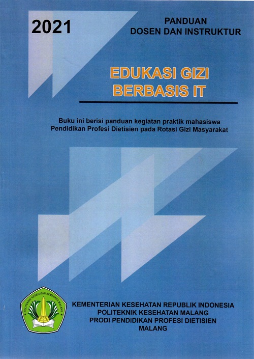Cover Panduan Dosen dan Instruktur Edukasi Gizi Berbasis IT