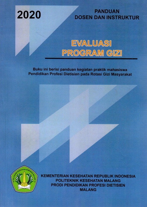 Cover Panduan Dosen dan Instruktur Evaluasi Program Gizi