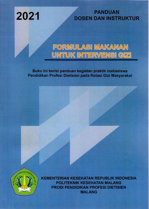 Cover Panduan Dosen dan Instruktur Formulasi Makanan Untuk Intervensi Gizi