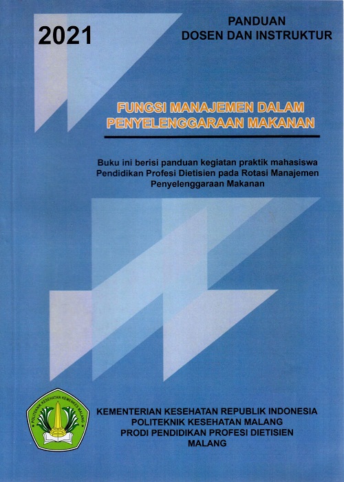 Cover Panduan Dosen dan Instruktur Fungsi Manajemen Dalam Penyelenggaraan Makanan