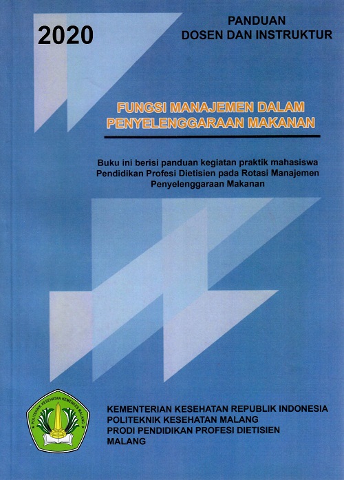 Cover Panduan Dosen dan Instruktur Fungsi Manajemen Dalam Penyelenggaraan Makanan