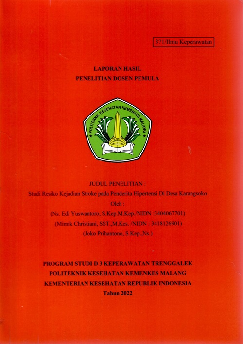 Cover Studi Resiko Kejadian Stroke pada Penderita Hipertensi Di Desa Karangsoko