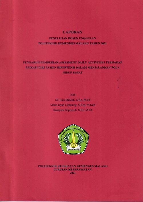 Cover PENGARUH PEMBERIAN ASSESMENT DAILY ACTIVITIES TERHADAP EFIKASI DIRI PASIEN HIPERTENSI DALAM MENJALANKAN POLA HIDUP SEHAT