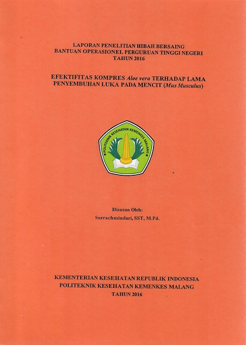 Cover Efektifitas Kompres Aloe Vera Terhadap Lama Penyembuhan Luka Pada Mencit (Mus Musculus)