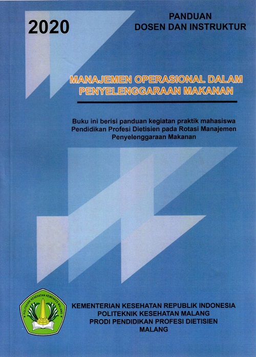 Cover Panduan Dosen Dan Instruktur Manajemen Operasional Dalam Penyelenggaraan Makanan