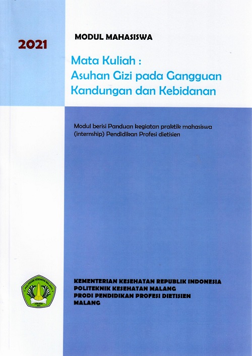 Cover Modul Mahasiswa Mata Kuliah : Asuhan Gizi Pada Gangguan Kandungan Dan Kebidanan