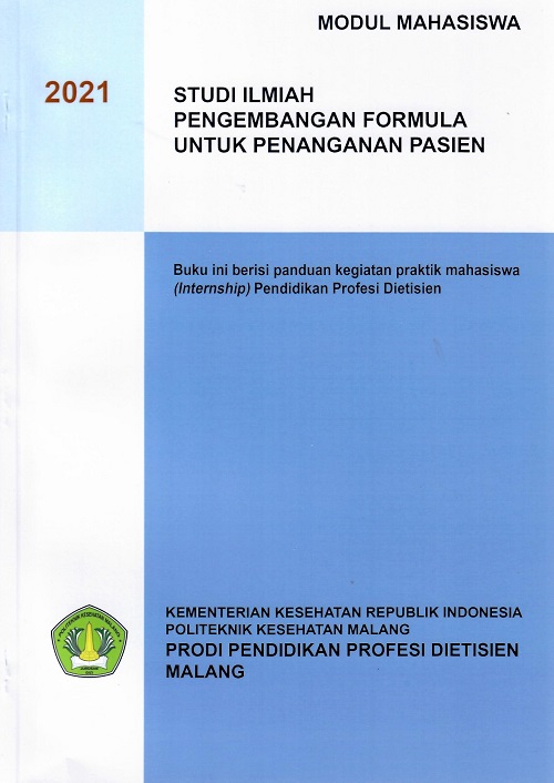 Cover Modul Mahasiswa Studi Ilmiah Pengembangan Formula Untuk Penanganan Pasien