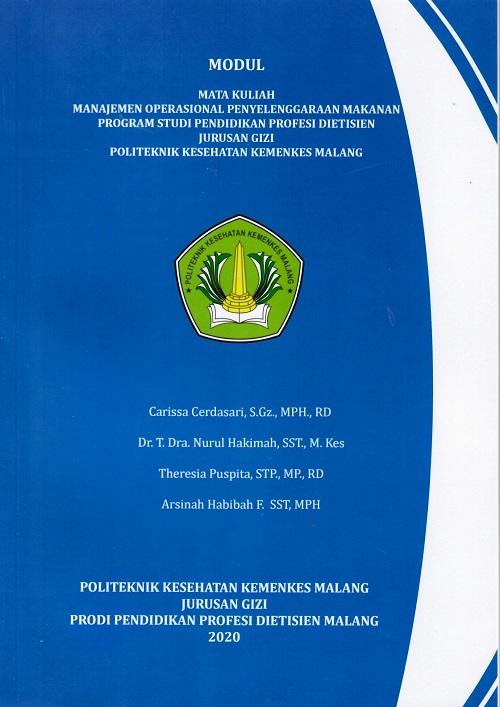 Cover Modul Mata Kuliah : Manajemen Operasional Penyelenggaraan Makanan