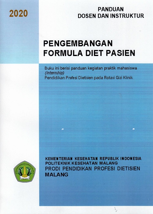 Cover Panduan Dosen dan Instruktur Pengembangan Formula Diet Pasien