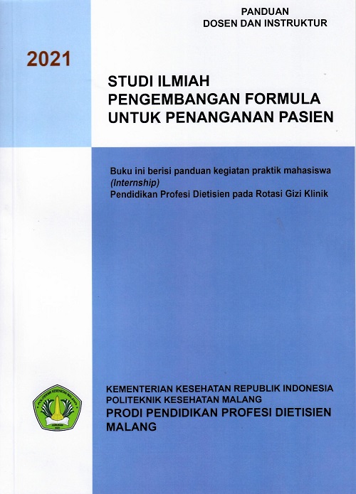 Cover Panduan Dosen dan Instruktur Studi Ilmiah Pengembangan Formula Untuk Penanganan Pasien